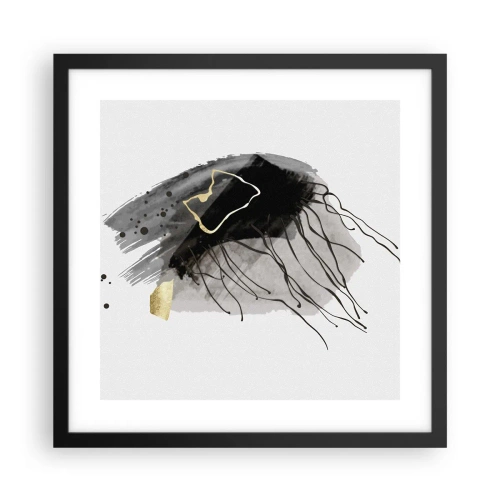 Plakat w czarnej ramie - W czerni i w złocie - 40x40 cm