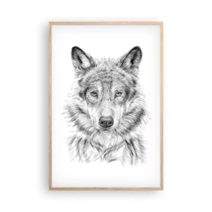 Plakat w ramie jasny dąb - Urodzony przywódca - 61x91 cm