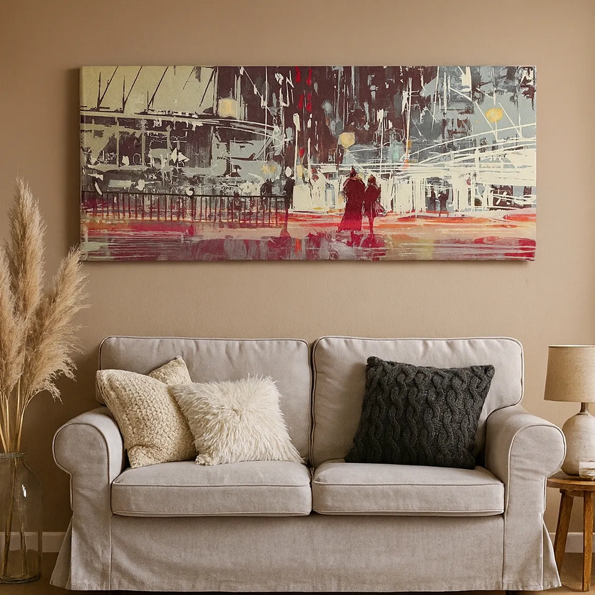 Obraz na płótnie - Wielkomiejska przeprawa - 30x30 cm