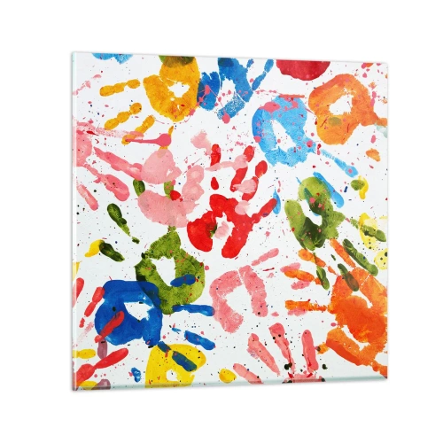 Obraz na szkle - Idź po śladach - 70x70 cm
