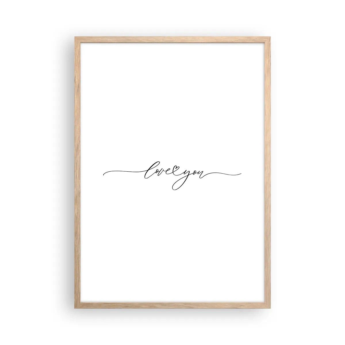 Plakat w ramie jasny dąb - Czarno na białym - 50x70 cm