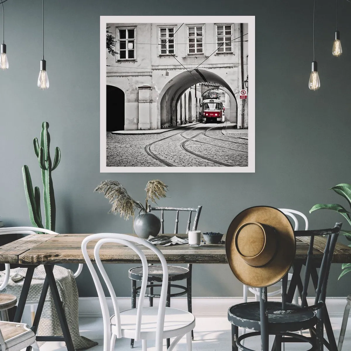 Plakat - Przez miejski labirynt - 40x40 cm