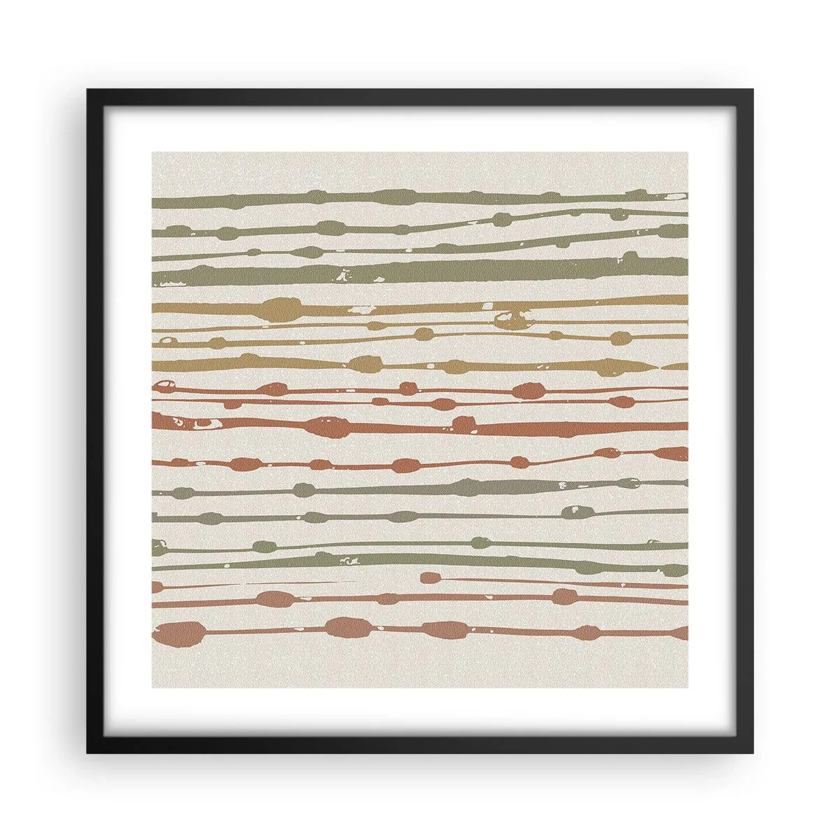 Plakat w czarnej ramie - Muzyczny zapis barw - 50x50 cm