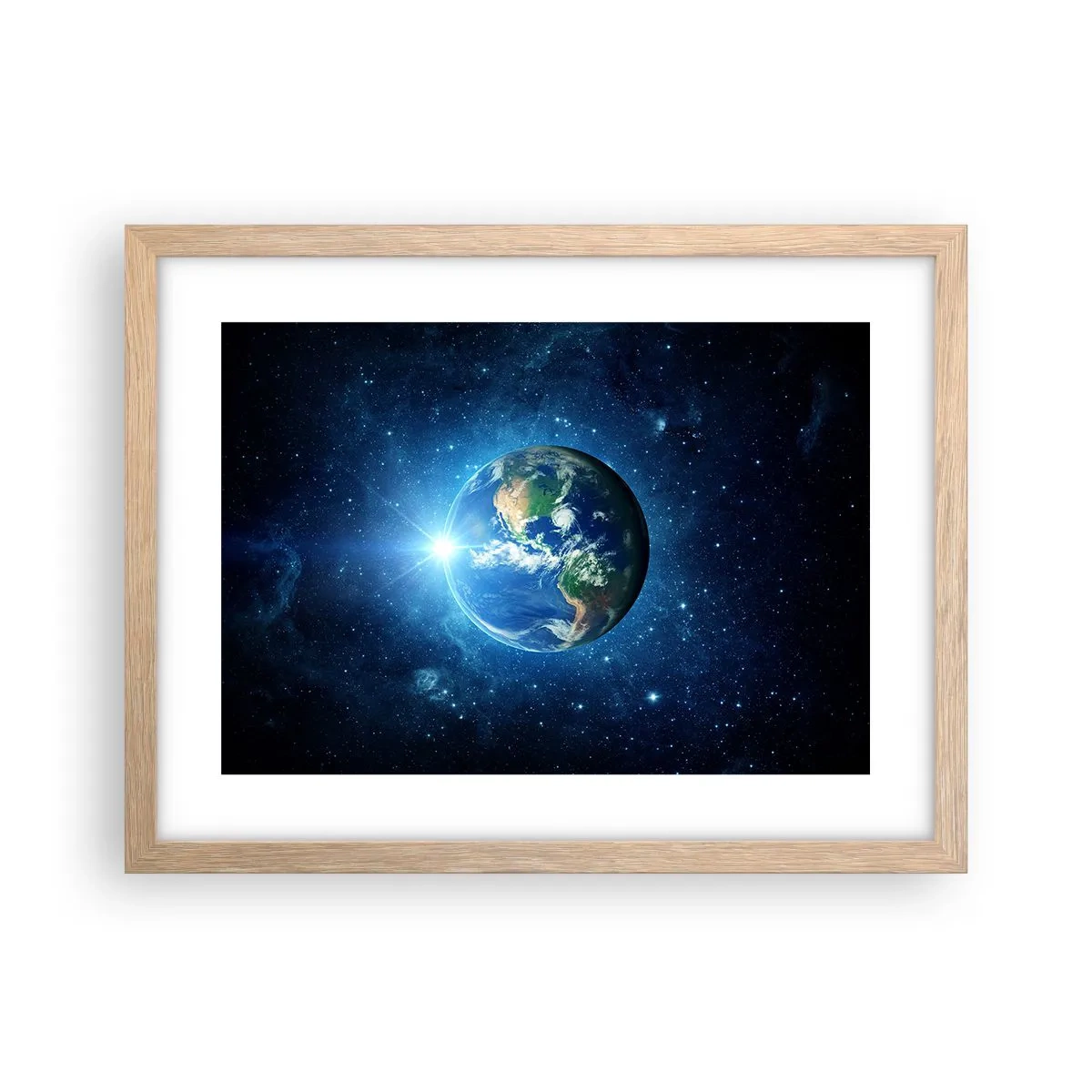 Plakat w ramie jasny dąb - Jesteśmy w niebie - 40x30 cm