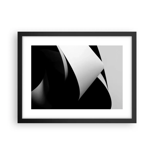 Plakat w czarnej ramie - Płaszczyzny światła z głębi cienia - 40x30 cm