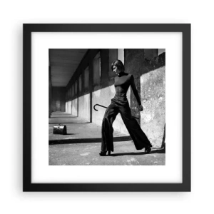 Plakat w czarnej ramie -  Miejska elegancja - 30x30 cm