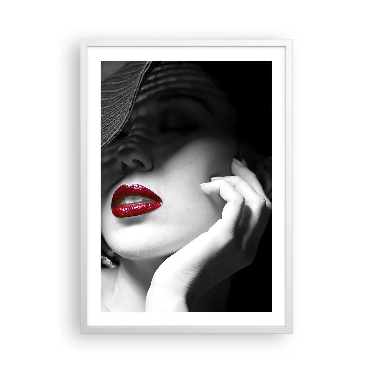 Plakat w białej ramie - Studium w szkarłacie - 50x70 cm