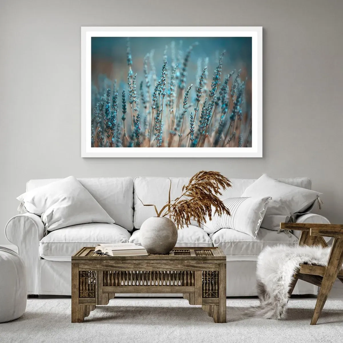 Plakat w białej ramie - Pachnący łan - 40x30 cm