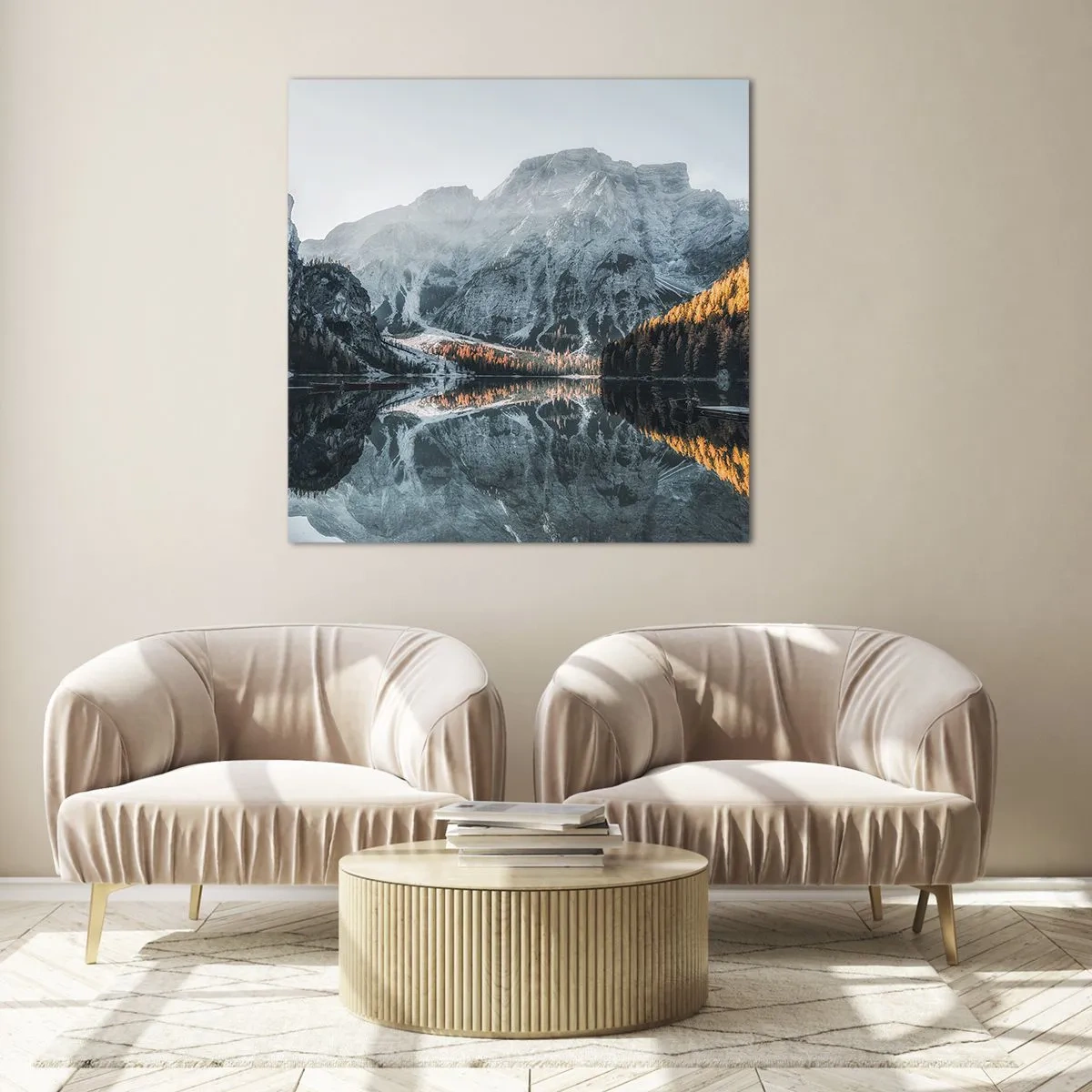 Obraz na szkle - Lustrzany pejzaż - 70x70 cm