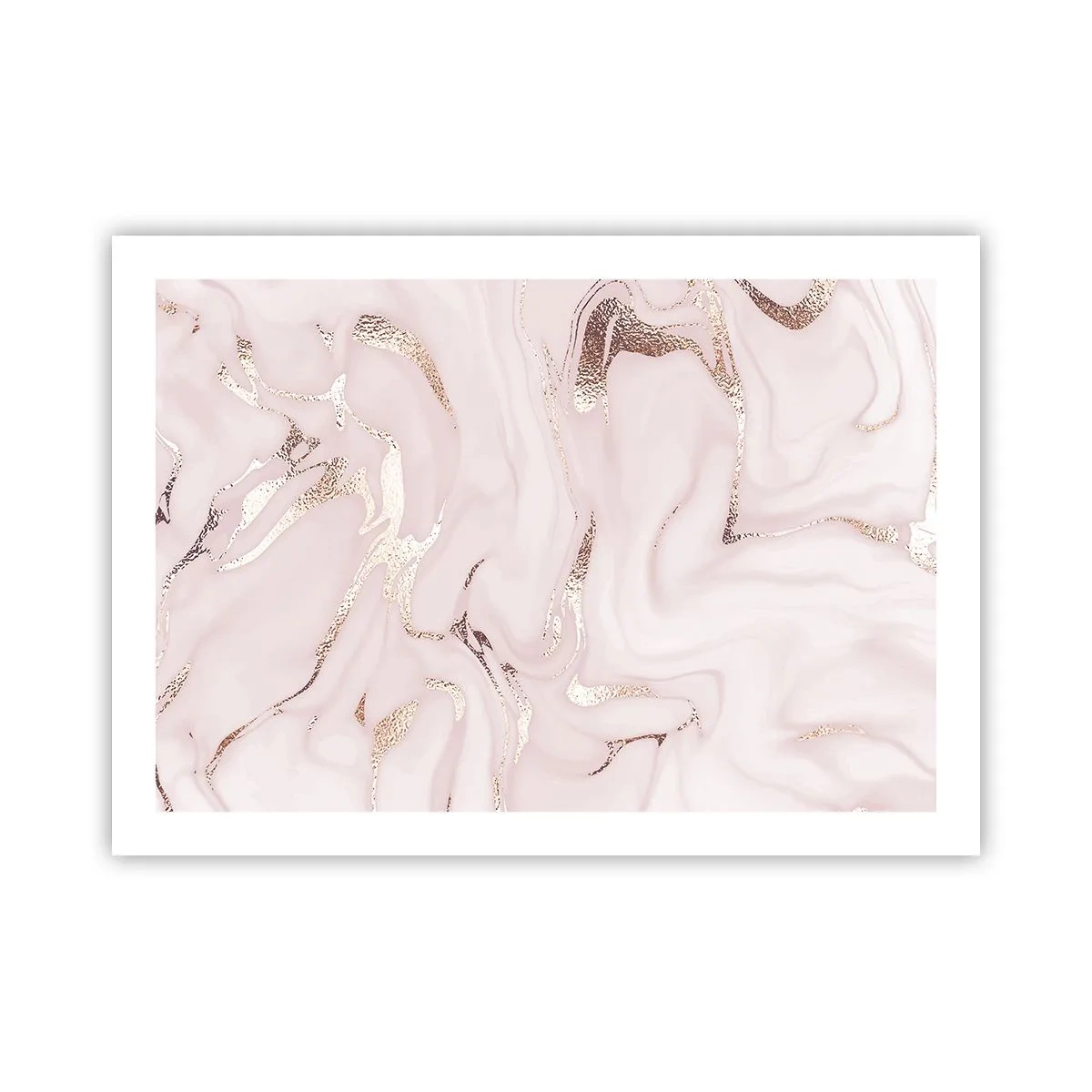 Plakat - W różowym szale - 70x50 cm