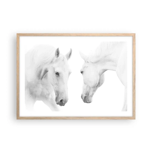 Plakat w ramie jasny dąb - Czy to jest przyjaźń…? - 70x50 cm