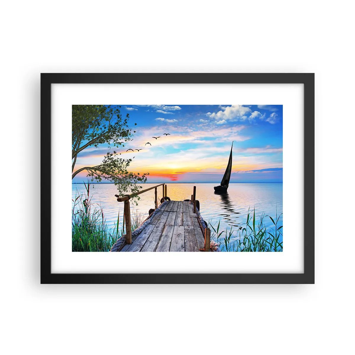 Plakat w czarnej ramie - Dobry wieczór - 40x30 cm