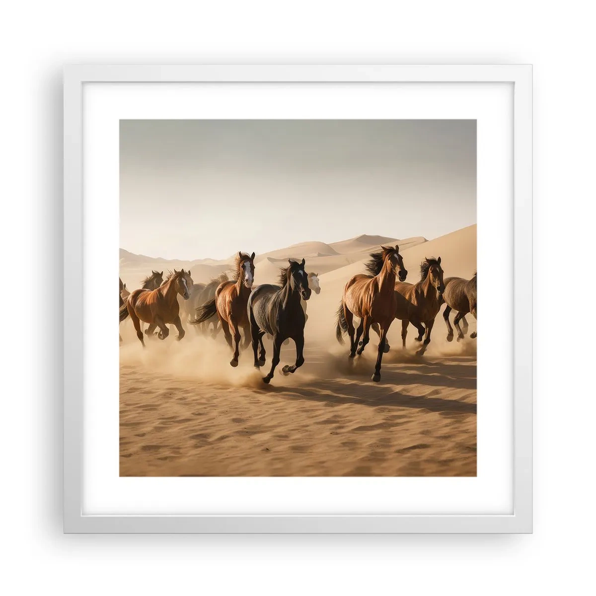 Plakat w białej ramie - Wolne jak wiatr - 40x40 cm