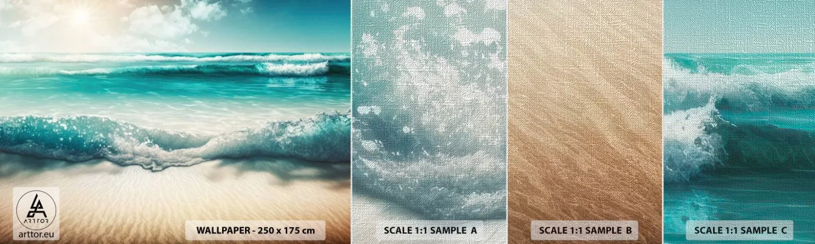 Fototapeta Próbka Premium Canvas - Spokój oceanu - Plaża, Morze, Brzeg - 100x30 cm