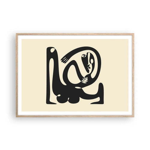 Plakat w ramie jasny dąb - Prawie Picasso - 100x70 cm