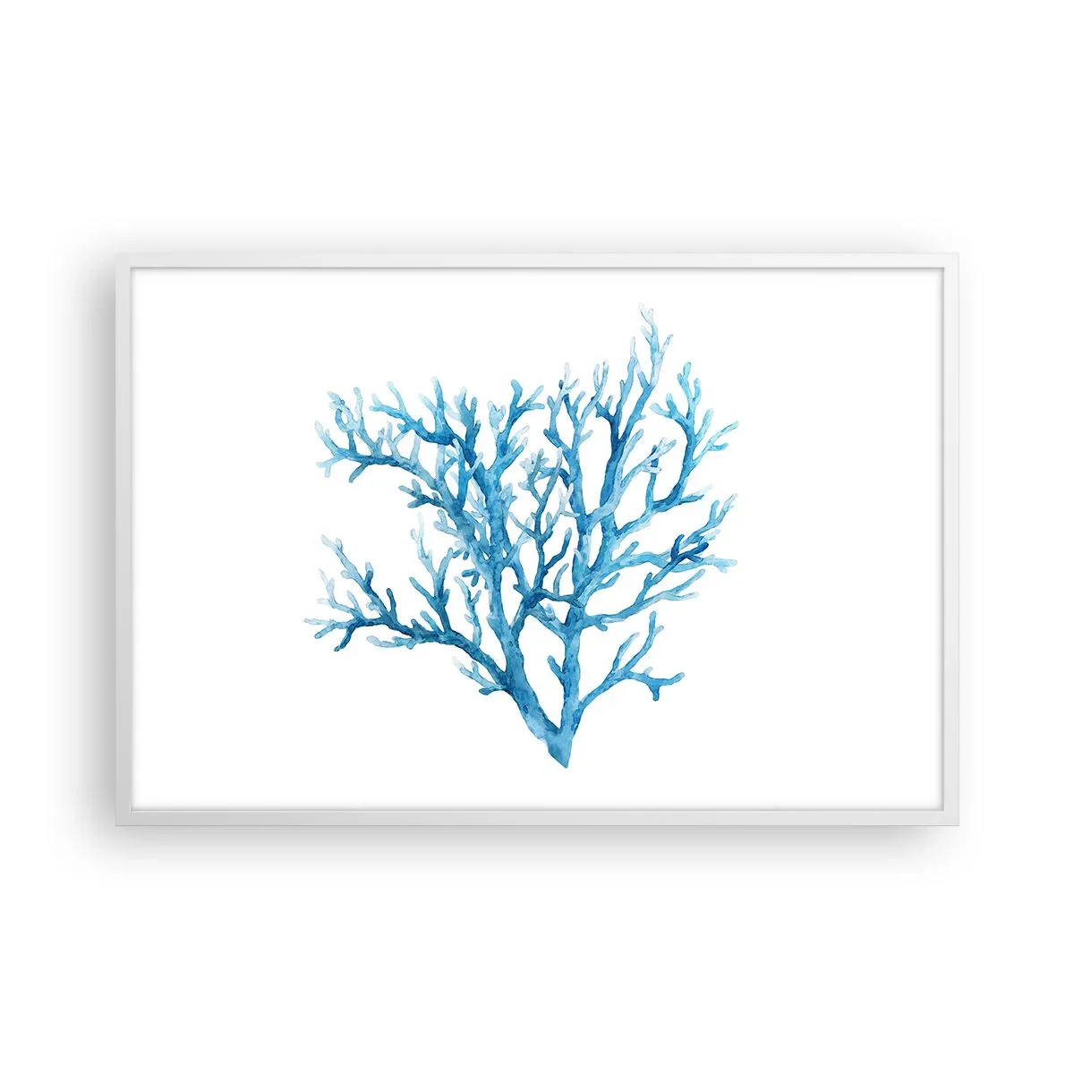 Plakat w białej ramie - Morski filigran - 91x61 cm