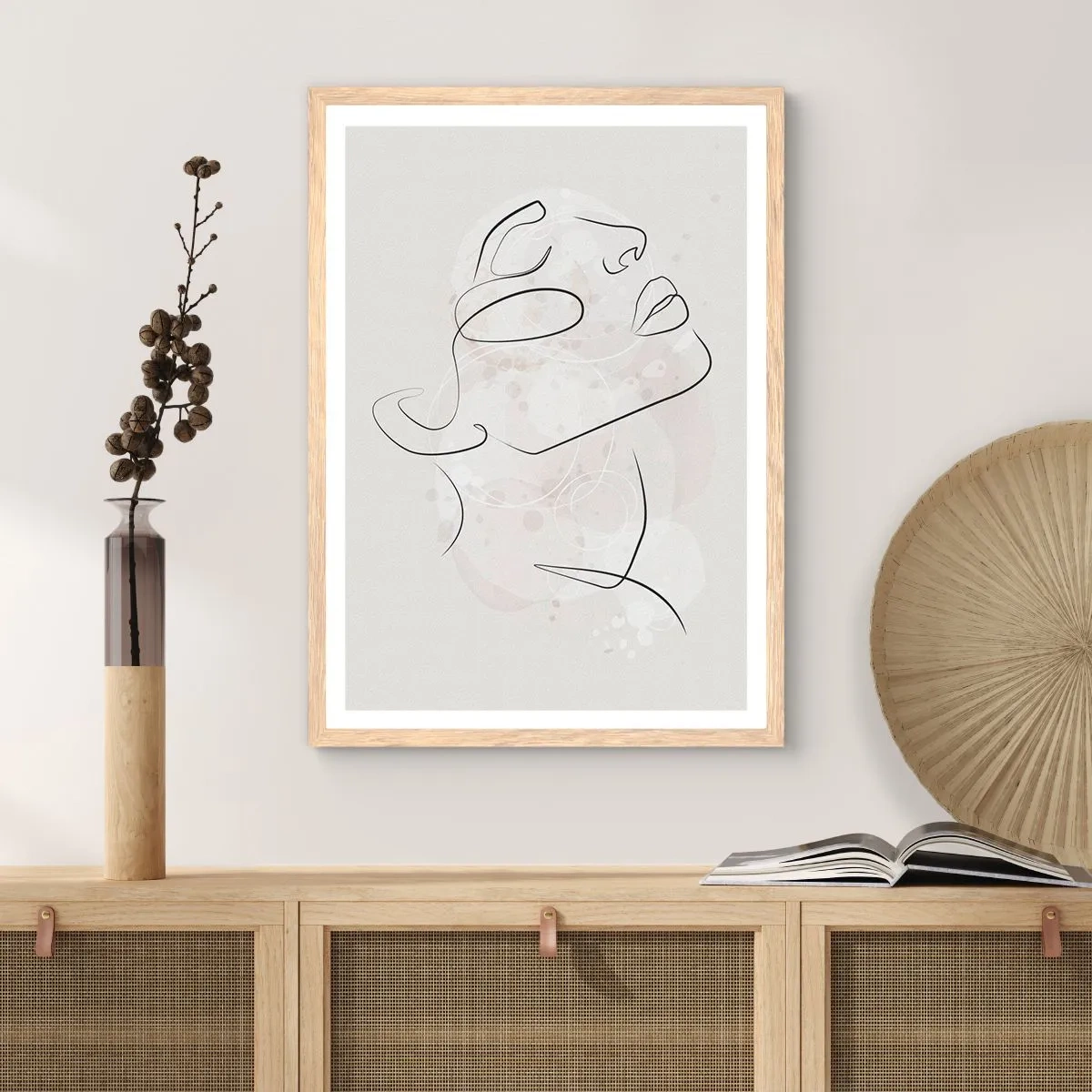 Plakat w ramie jasny dąb - Zarys marzenia - 30x40 cm