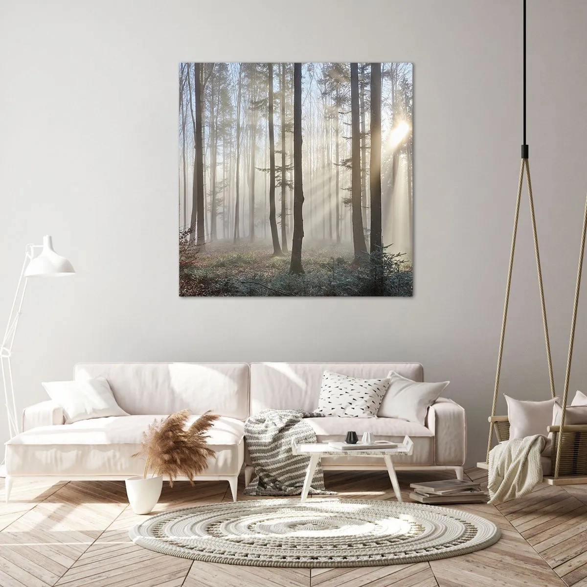 Obraz na płótnie - Mgła też się zbudziła - 40x40 cm