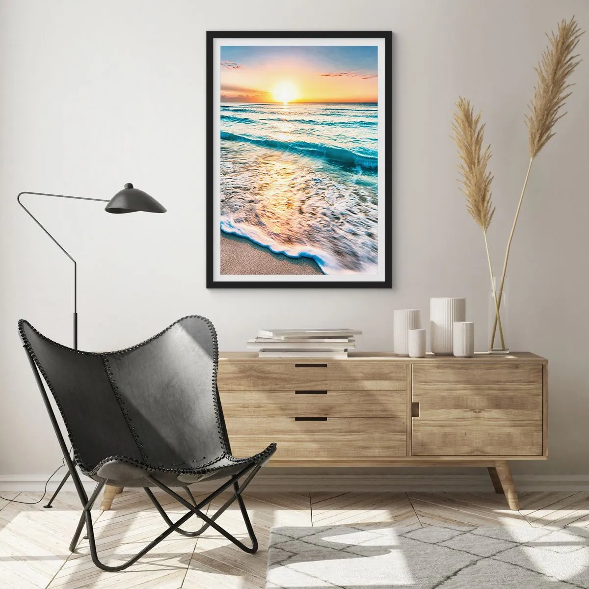 Plakat w czarnej ramie - Widok wart zachodu - 40x50 cm
