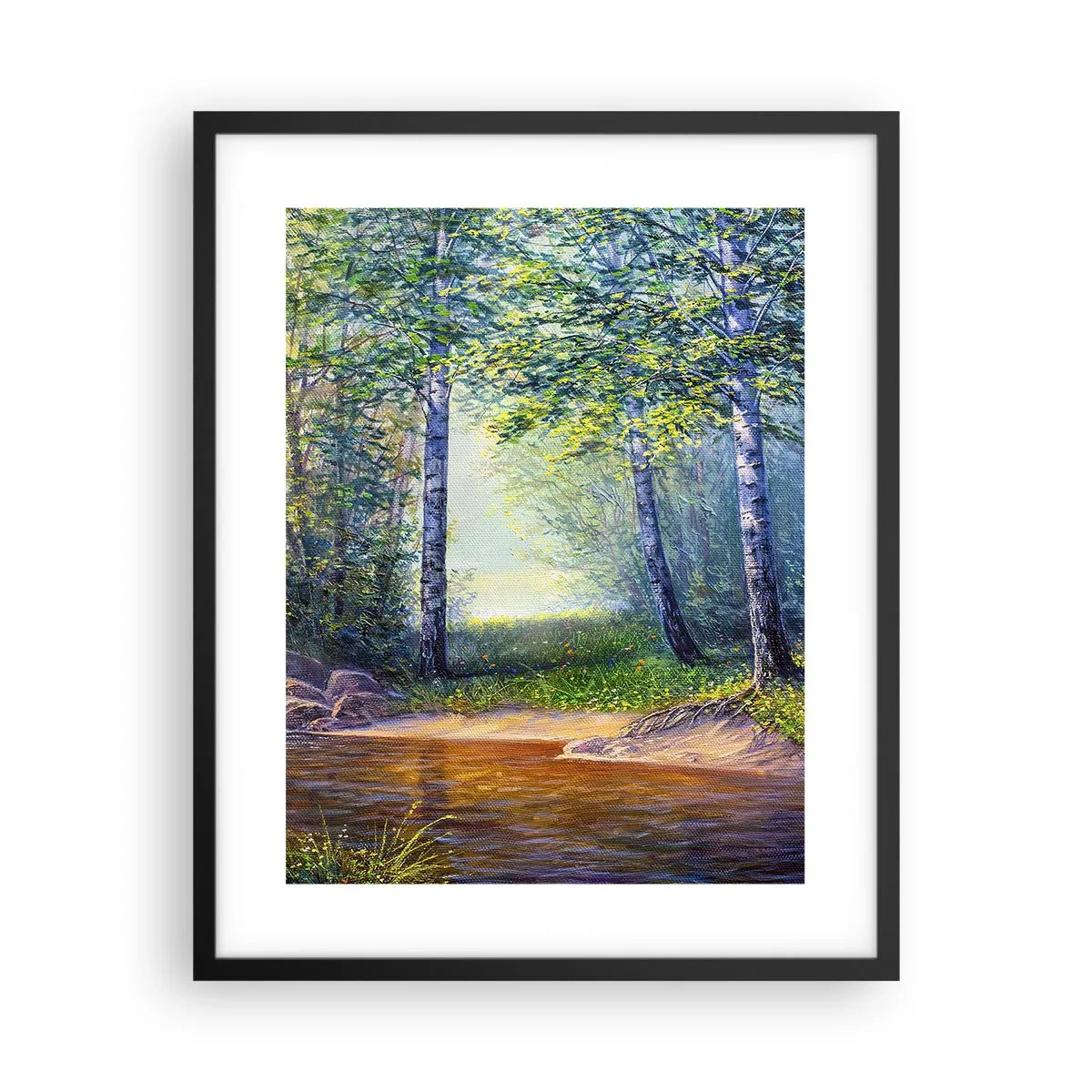 Plakat w czarnej ramie - Sielankowa sceneria - 40x50 cm