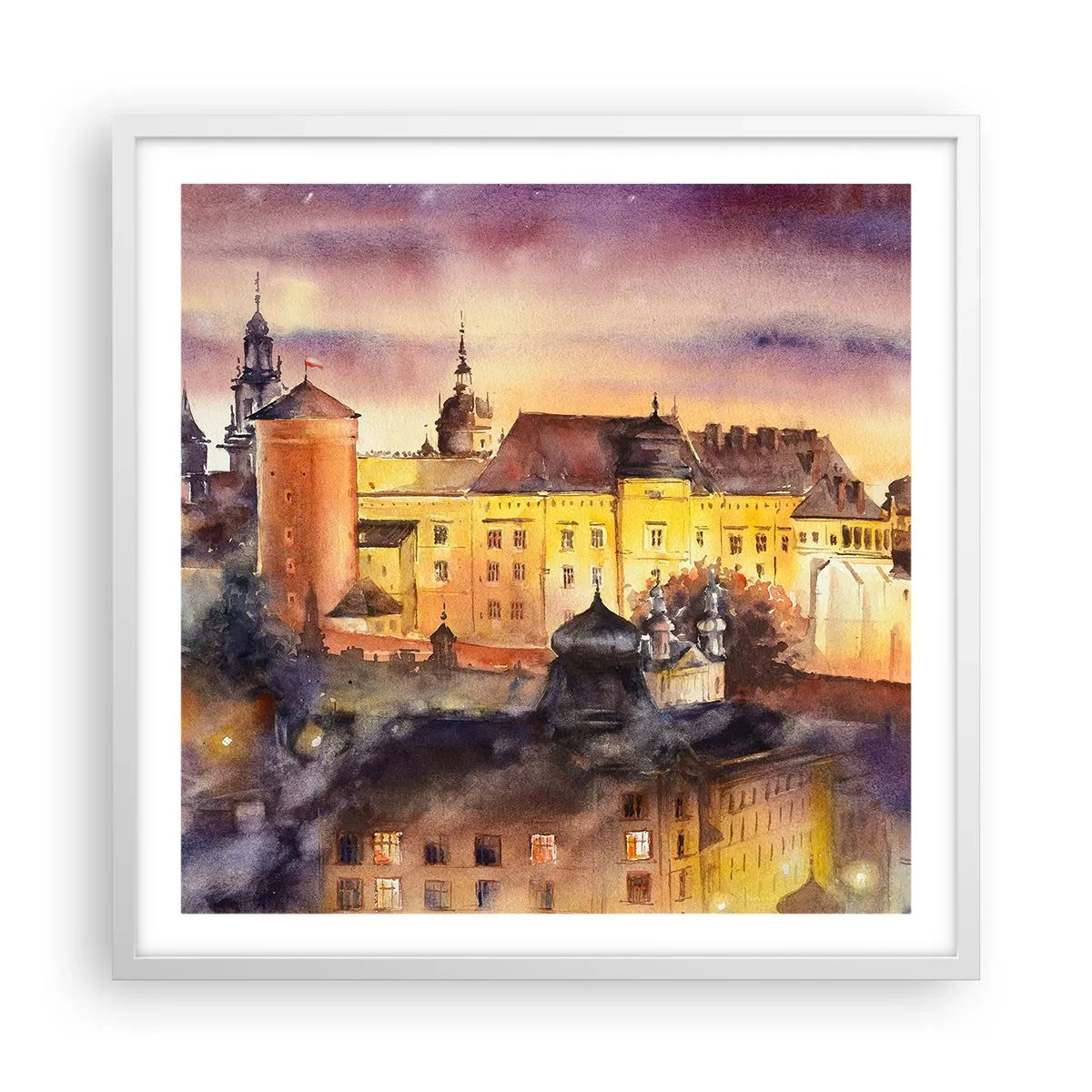 Plakat w białej ramie - Historia i baśń - 60x60 cm