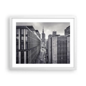 Plakat w białej ramie - Warszawska dolina - 50x40 cm
