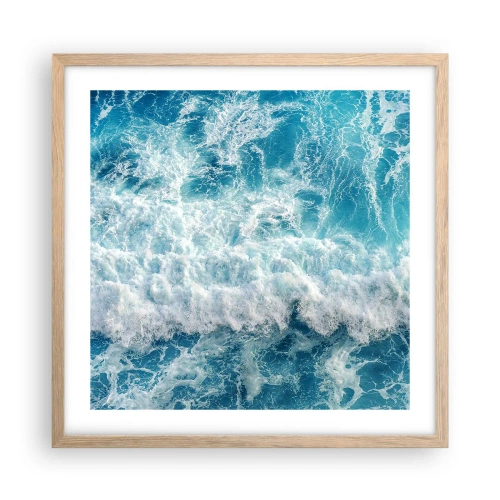 Plakat w ramie jasny dąb - Radośnie i w podskokach - 50x50 cm