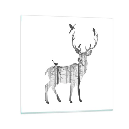 Obraz na szkle - Dobry duch lasu - 30x30 cm