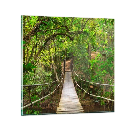 Obraz na szkle - Bo w ogrodzie rośnie pnącze - 60x60 cm