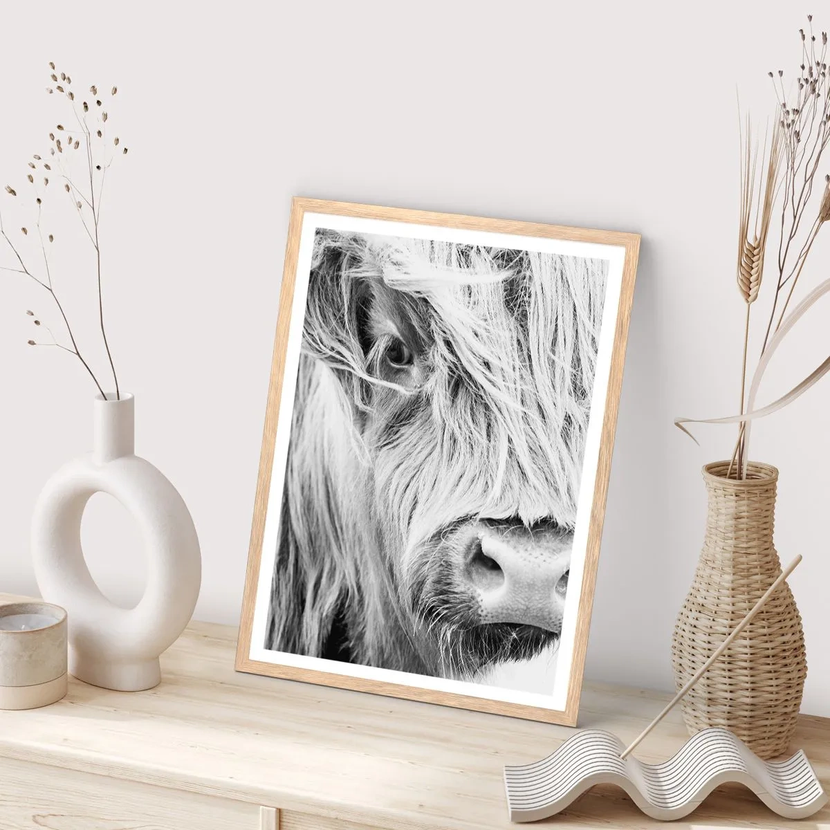 Plakat w ramie jasny dąb - Szkocka dzikość - 50x70 cm