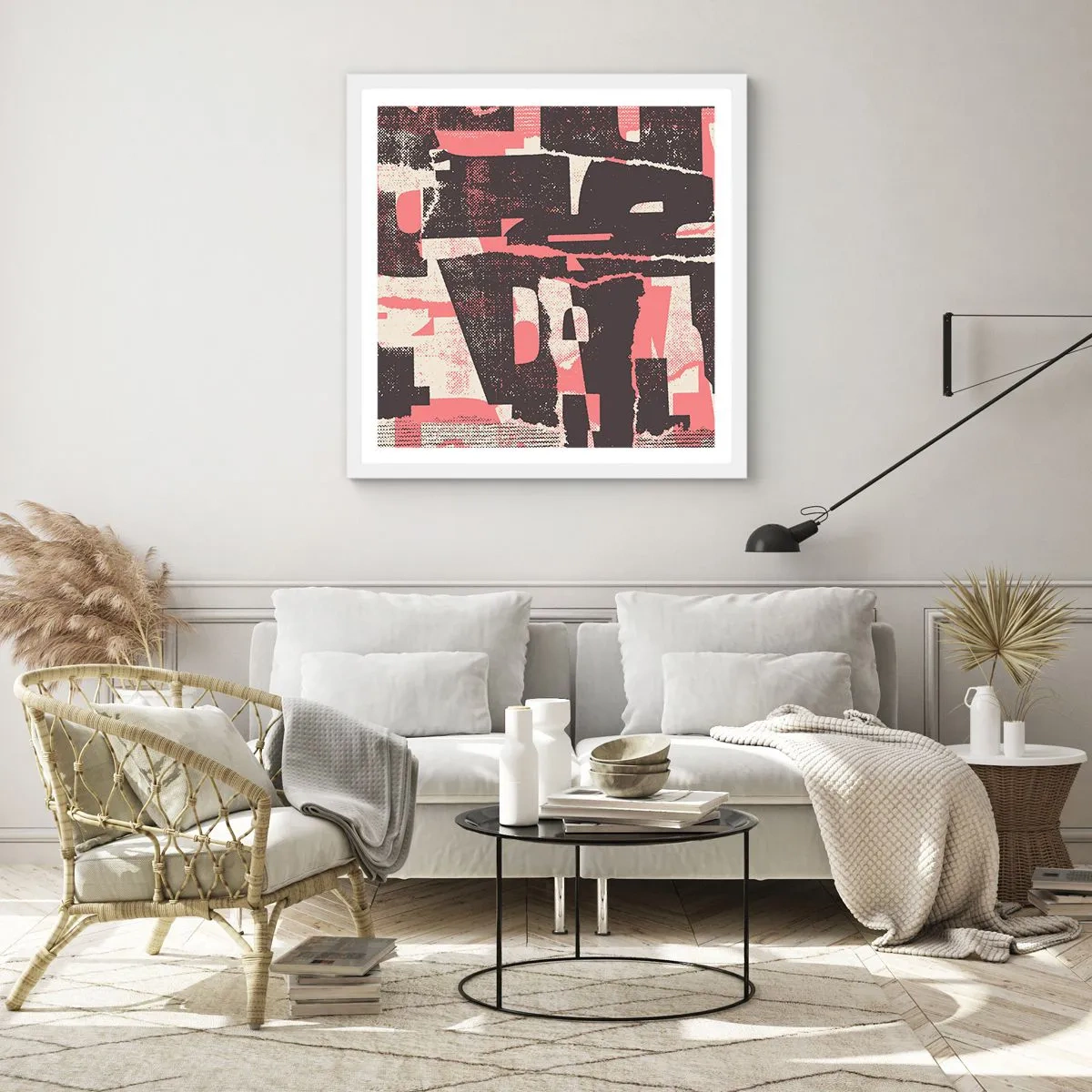 Plakat w białej ramie - Cały ten zgiełk - 40x40 cm