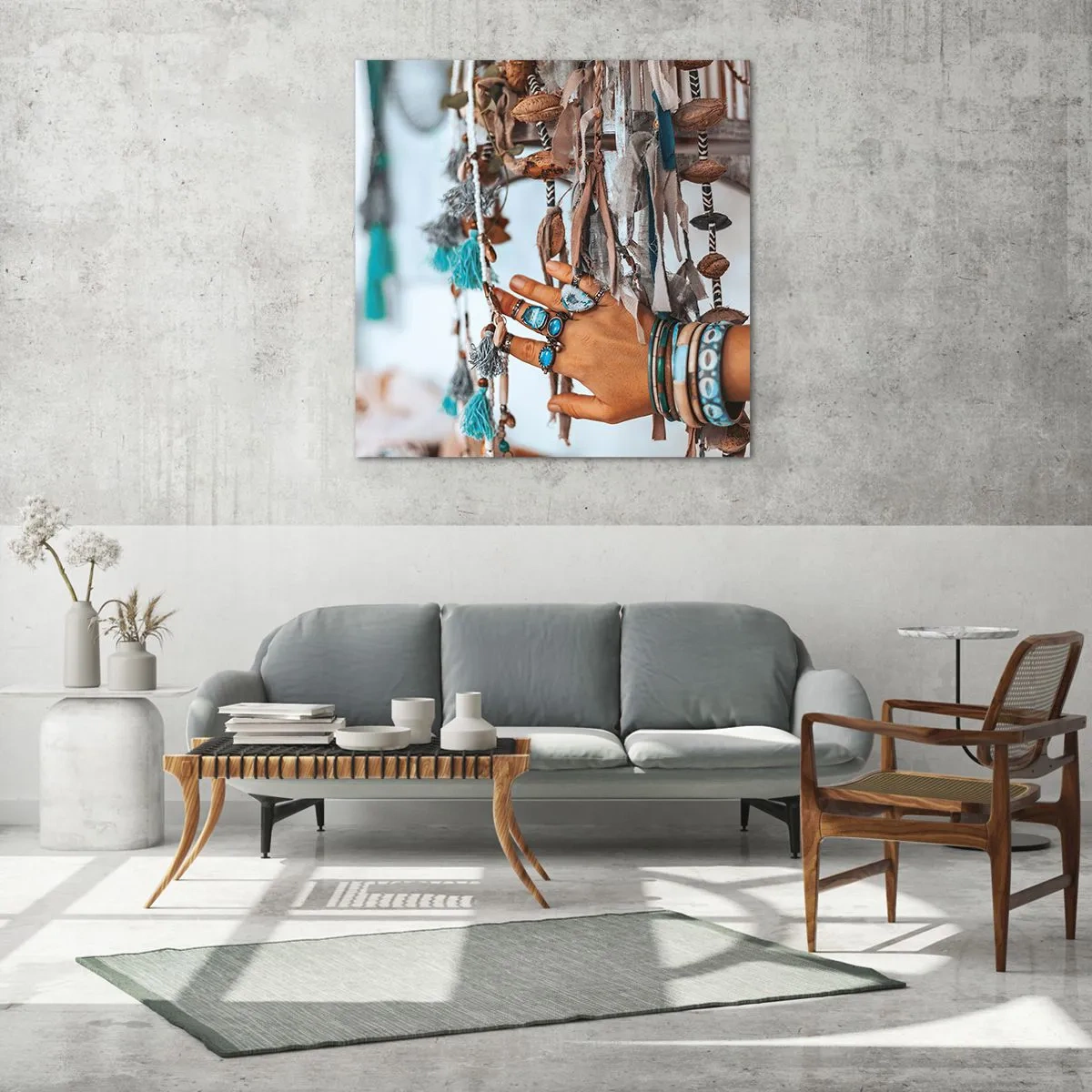 Obraz na szkle - Lokalne skarby - 70x70 cm