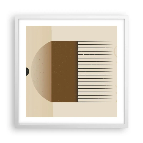 Plakat w białej ramie - Różne stany - 50x50 cm