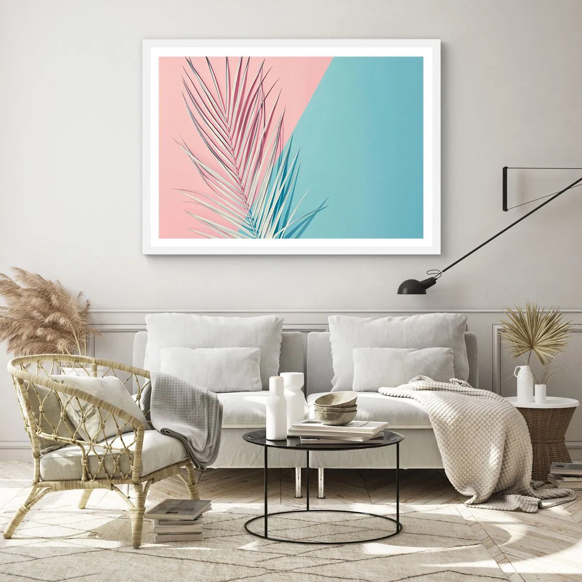Plakat w białej ramie - Tropikalna impresja - 91x61 cm