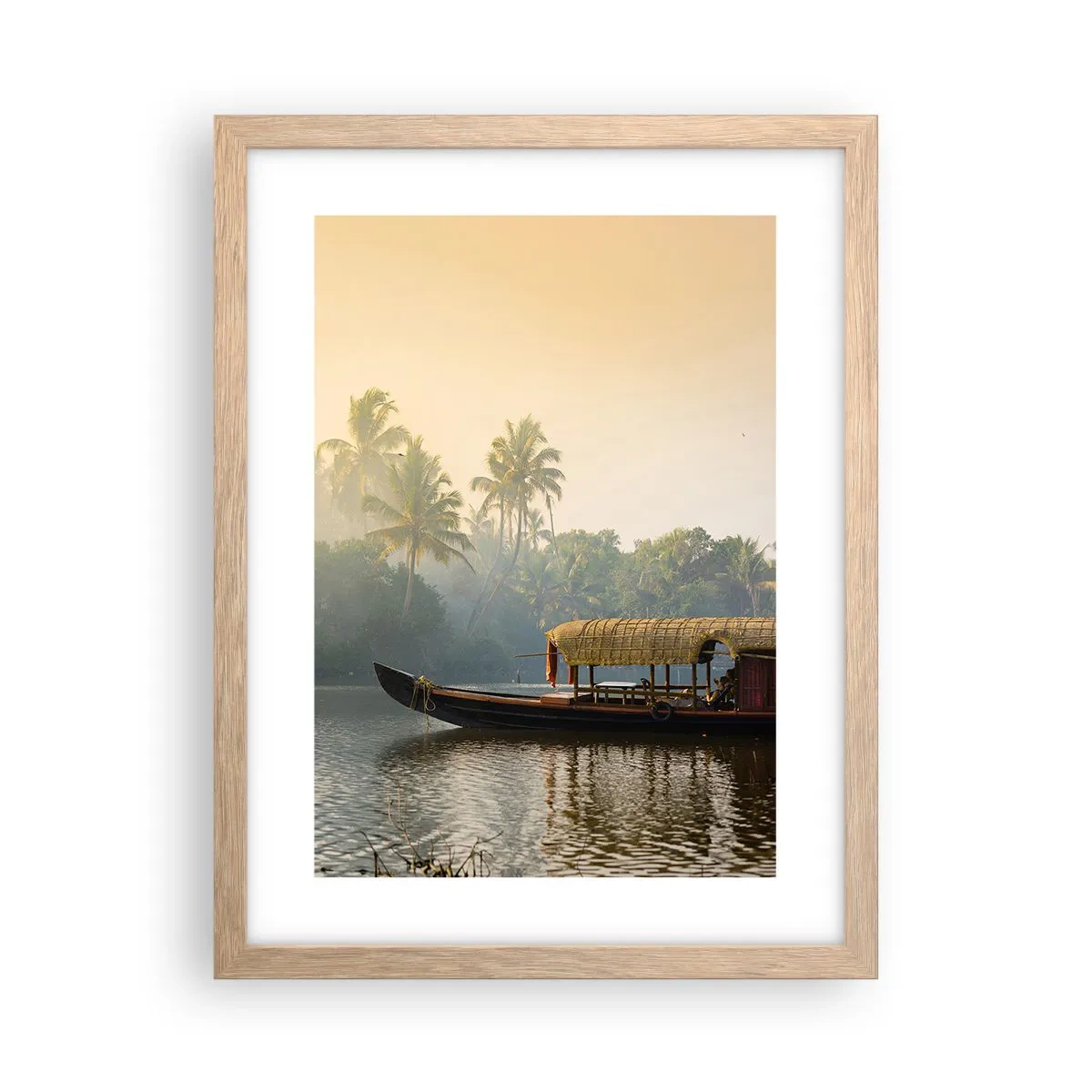 Plakat w ramie jasny dąb - Dom na rzece - 30x40 cm