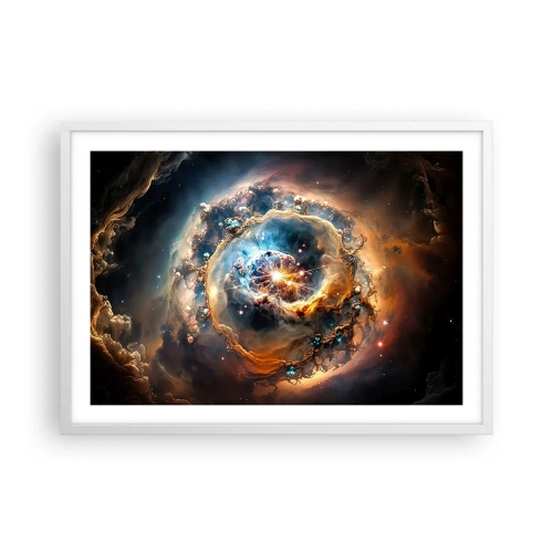 Plakat w białej ramie - Początek - 70x50 cm