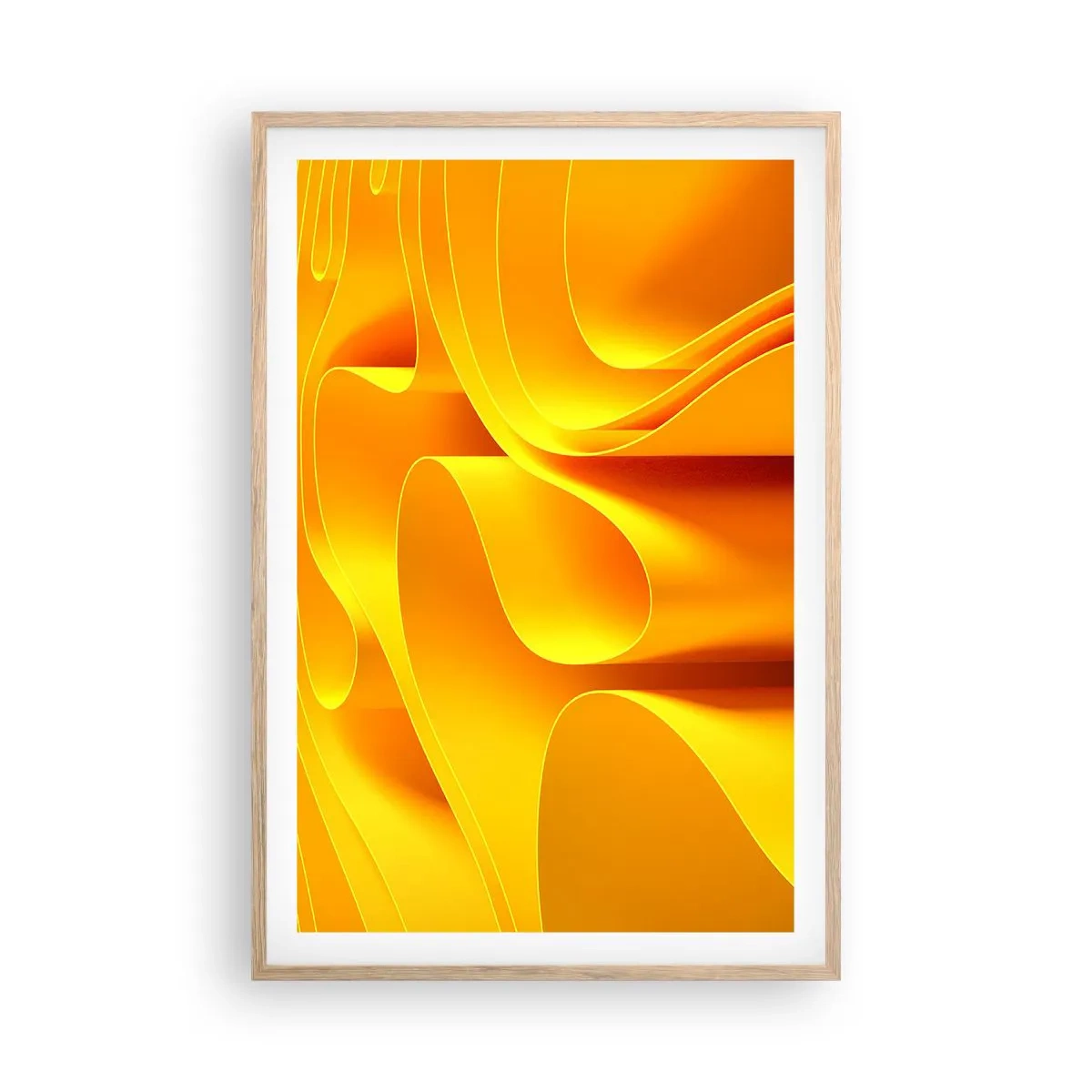 Plakat w ramie jasny dąb - Jak fale słońca - 61x91 cm