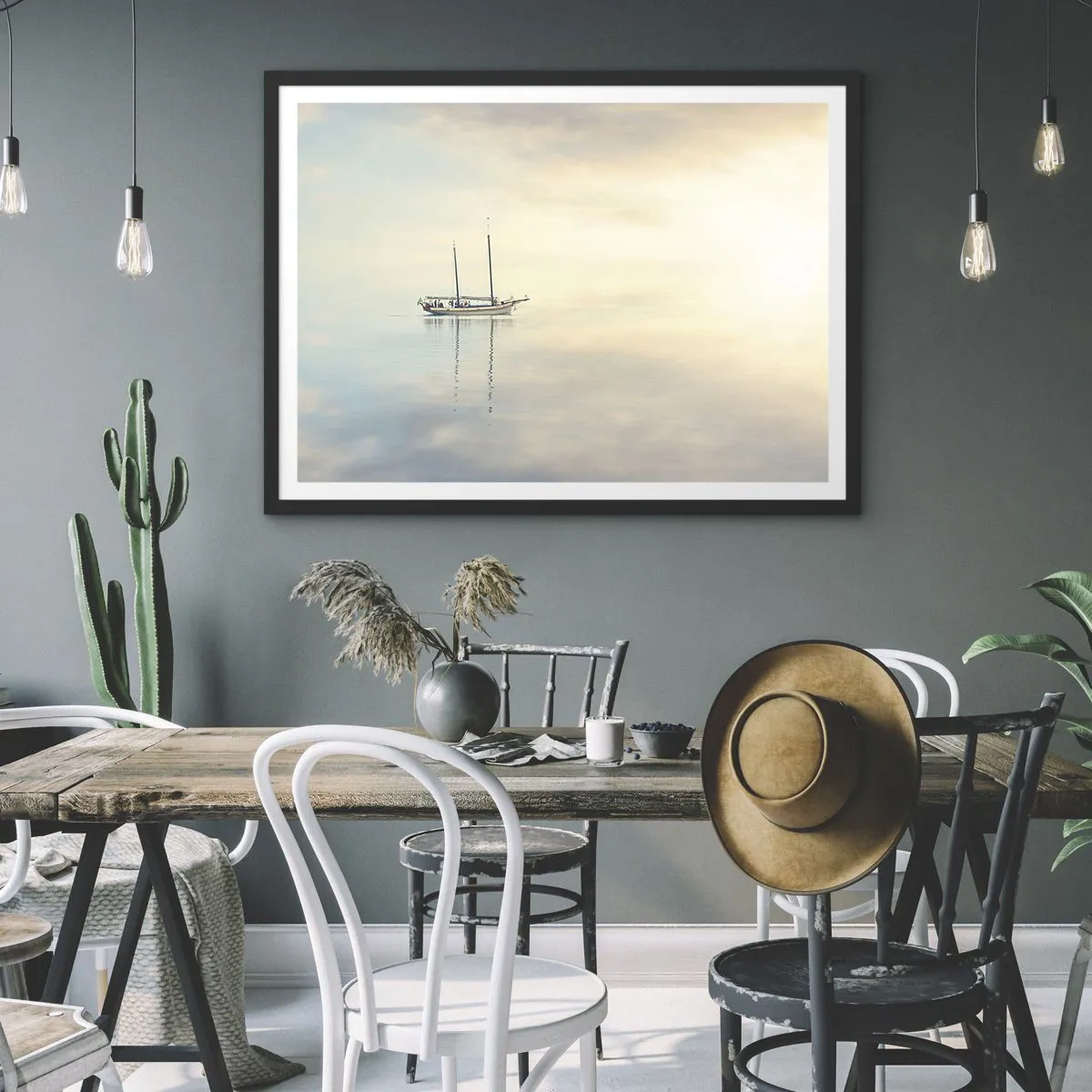 Plakat w czarnej ramie - W morzu ciszy - 40x30 cm