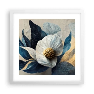 Plakat w białej ramie - Ma złote serce - 40x40 cm