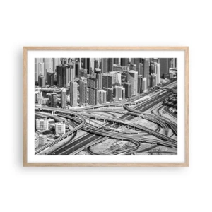 Plakat w ramie jasny dąb - Dubaj – miasto niemożliwe - 70x50 cm