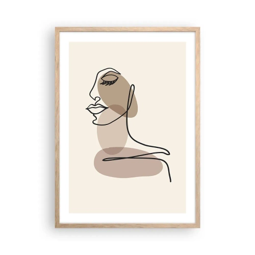 Plakat w ramie jasny dąb - Zasłuchana w siebie - 50x70 cm