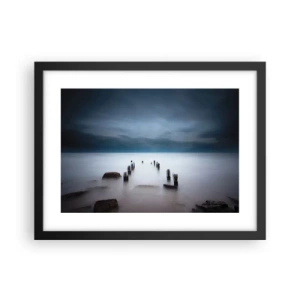 Plakat w czarnej ramie - Zamyślone jezioro - 40x30 cm
