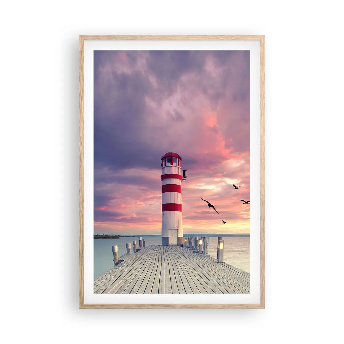 Plakat w ramie jasny dąb - Pora do portu - 61x91 cm