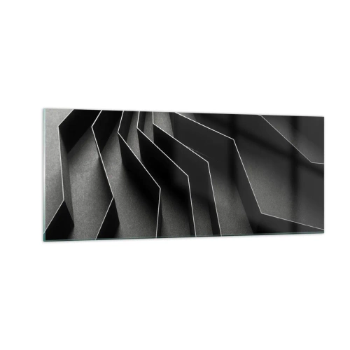 Obraz na szkle - Przestrzenny porządek - 100x40 cm