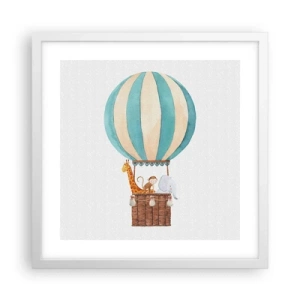 Plakat w białej ramie - Fantastyczna wycieczka - 40x40 cm