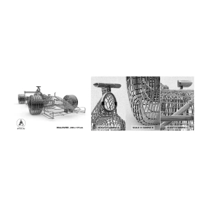 Fototapeta Próbka Premium Canvas - Idealna konstrukcja - idea pędu - 3D, Samochód Wyścigowy, Grafika - 100x30 cm
