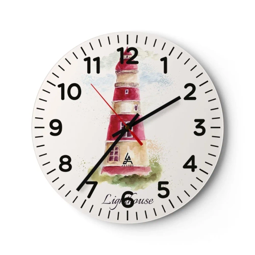 Zegar ścienny - Wokół zawsze pogoda - 40x40 cm