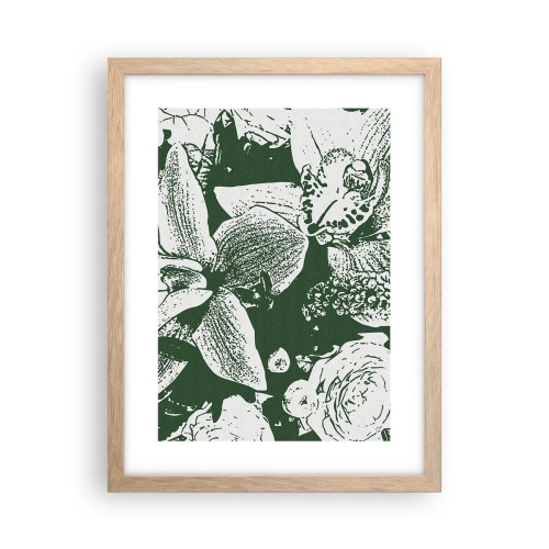 Plakat w ramie jasny dąb - Bukiet - świat zieleni - 30x40 cm