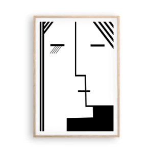 Plakat w ramie jasny dąb - Po prostu pocałunek - 70x100 cm