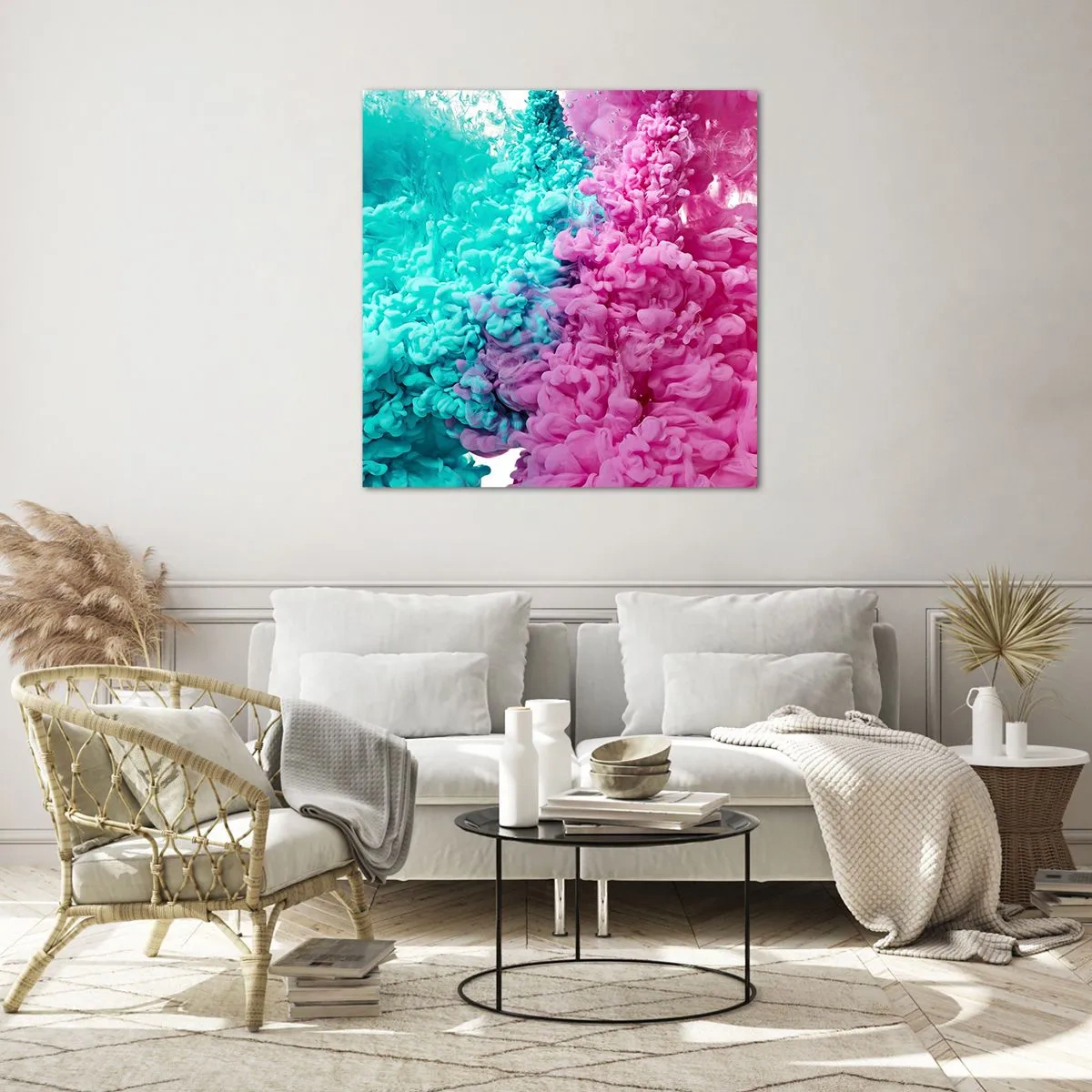 Obraz na szkle - Decydujące starcie - 70x70 cm